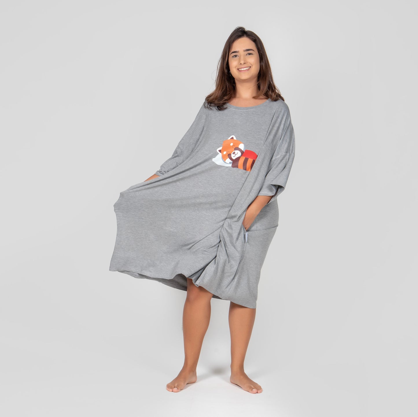 Camisola Red Panda Cinza